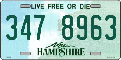 NH license plate 3478963