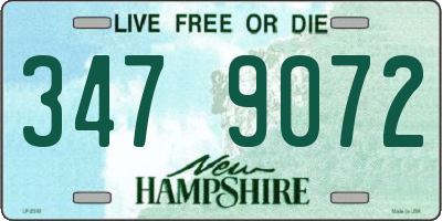 NH license plate 3479072