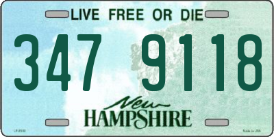 NH license plate 3479118