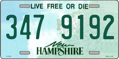 NH license plate 3479192