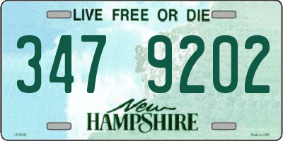 NH license plate 3479202