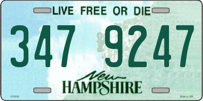NH license plate 3479247