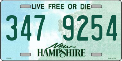 NH license plate 3479254