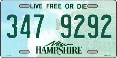 NH license plate 3479292