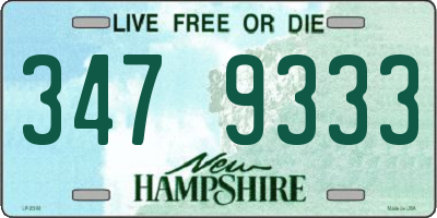 NH license plate 3479333