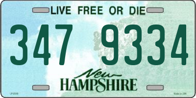 NH license plate 3479334