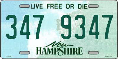NH license plate 3479347