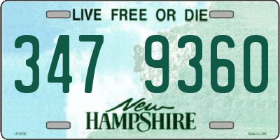 NH license plate 3479360