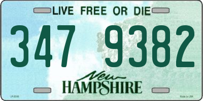 NH license plate 3479382