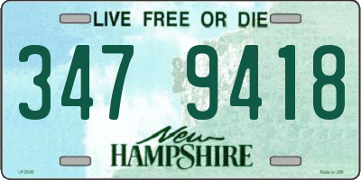 NH license plate 3479418