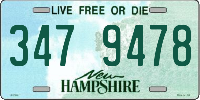 NH license plate 3479478