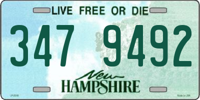 NH license plate 3479492