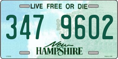 NH license plate 3479602