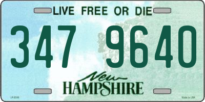 NH license plate 3479640