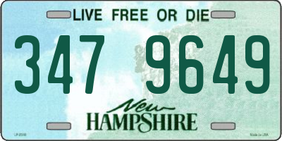 NH license plate 3479649