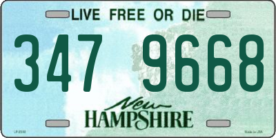 NH license plate 3479668