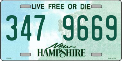 NH license plate 3479669