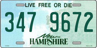NH license plate 3479672