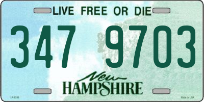 NH license plate 3479703