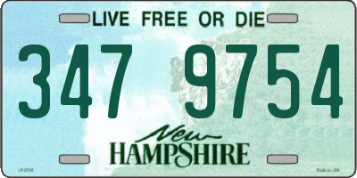 NH license plate 3479754