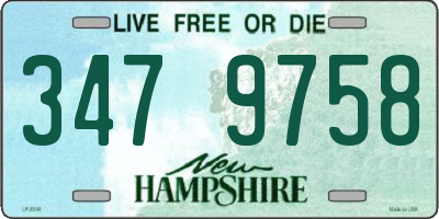 NH license plate 3479758