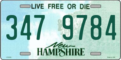 NH license plate 3479784