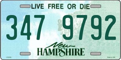 NH license plate 3479792