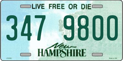 NH license plate 3479800