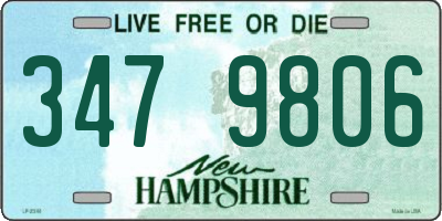 NH license plate 3479806