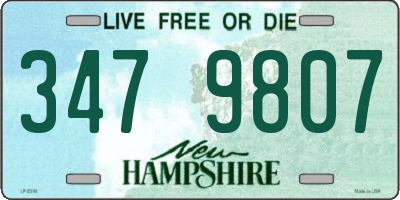 NH license plate 3479807