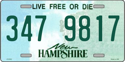 NH license plate 3479817