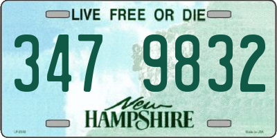 NH license plate 3479832