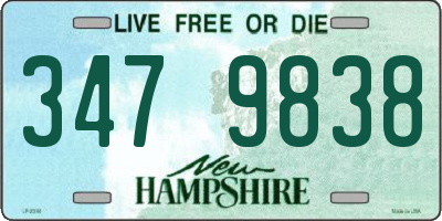 NH license plate 3479838