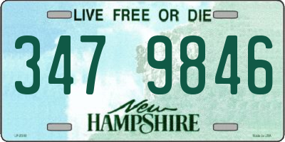 NH license plate 3479846