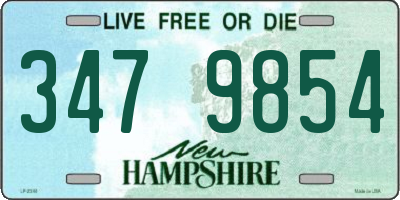 NH license plate 3479854