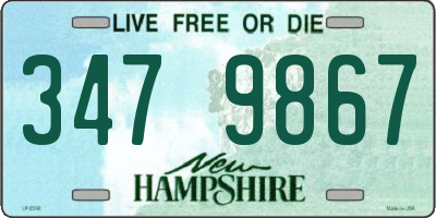 NH license plate 3479867
