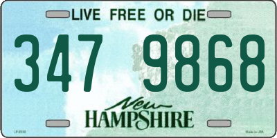 NH license plate 3479868