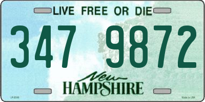 NH license plate 3479872