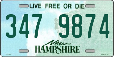 NH license plate 3479874