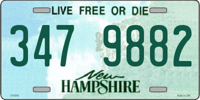 NH license plate 3479882