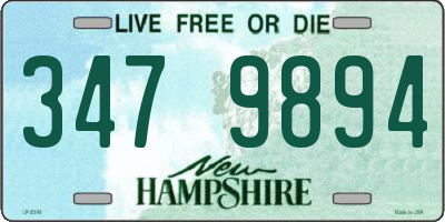 NH license plate 3479894