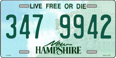 NH license plate 3479942
