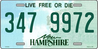 NH license plate 3479972