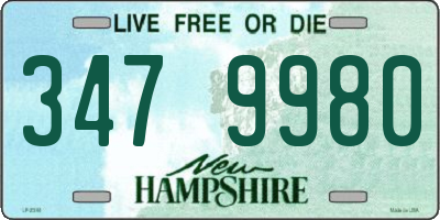 NH license plate 3479980
