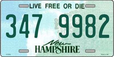 NH license plate 3479982