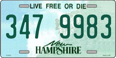 NH license plate 3479983