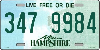 NH license plate 3479984