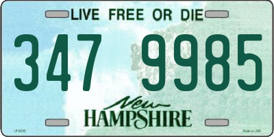 NH license plate 3479985