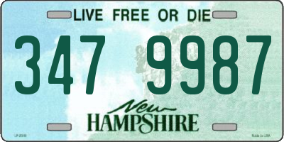 NH license plate 3479987