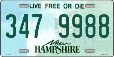 NH license plate 3479988